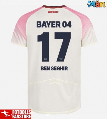 Bayer Leverkusen Eliesse Ben Seghir #17 Bortatröja 2025-26 Kortärmad