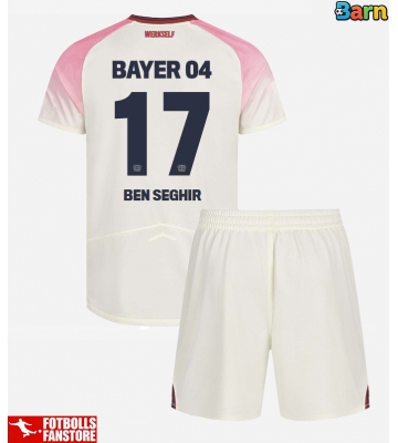 Bayer Leverkusen Eliesse Ben Seghir #17 Bortatröja Barn 2025-26 Kortärmad (+ Korta byxor)