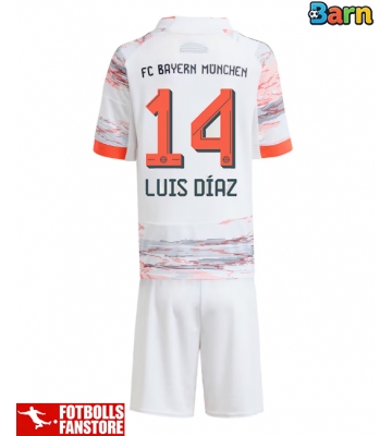 Bayern Munich Luis Diaz #14 Bortatröja Barn 2025-26 Kortärmad (+ Korta byxor)
