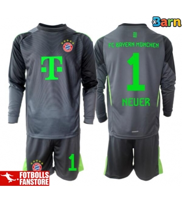Bayern Munich Manuel Neuer #1 Målvakt Bortatröja Barn 2025-26 Långärmad (+ Korta byxor)