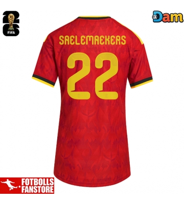 Belgien Alexis Saelemaekers #22 Hemmatröja Dam VM 2026 Kortärmad