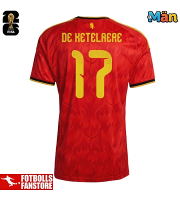 Belgien Charles De Ketelaere #17 Hemmatröja VM 2026 Kortärmad