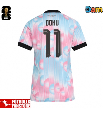Belgien Jeremy Doku #11 Bortatröja Dam VM 2026 Kortärmad
