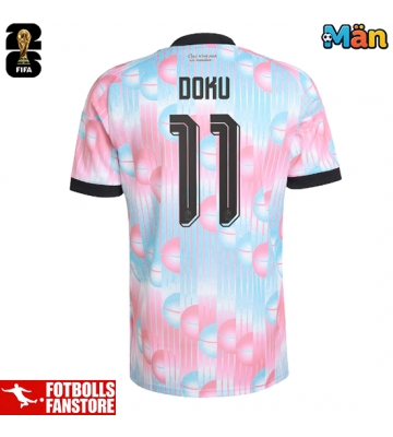 Belgien Jeremy Doku #11 Bortatröja VM 2026 Kortärmad