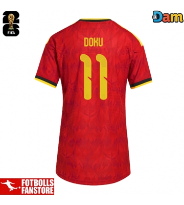 Belgien Jeremy Doku #11 Hemmatröja Dam VM 2026 Kortärmad