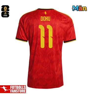 Belgien Jeremy Doku #11 Hemmatröja VM 2026 Kortärmad