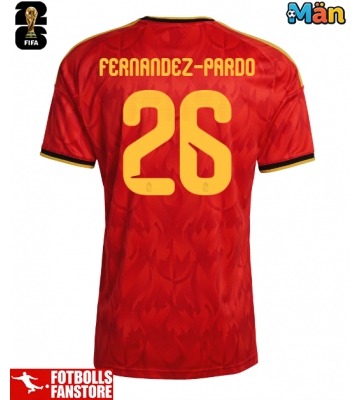 Belgien Matias Fernandez-Pardo #26 Hemmatröja VM 2026 Kortärmad