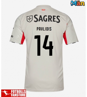 Benfica Vangelis Pavlidis #14 Bortatröja 2025-26 Kortärmad