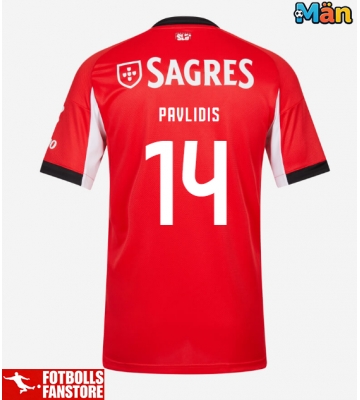 Benfica Vangelis Pavlidis #14 Hemmatröja 2025-26 Kortärmad