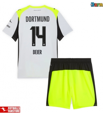 Borussia Dortmund Maximilian Beier #14 Bortatröja Barn 2025-26 Kortärmad (+ Korta byxor)