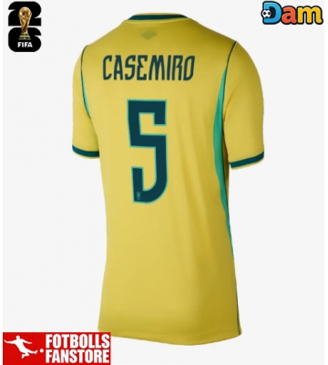 Brasilien Casemiro #5 Hemmatröja Dam VM 2026 Kortärmad