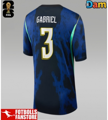 Brasilien Gabriel Magalhaes #3 Bortatröja Dam VM 2026 Kortärmad