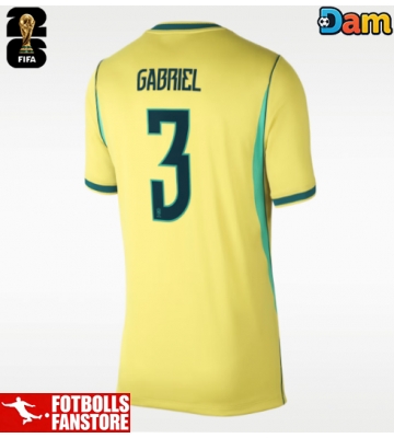 Brasilien Gabriel Magalhaes #3 Hemmatröja Dam VM 2026 Kortärmad