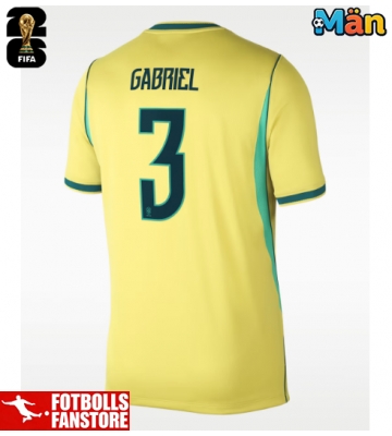 Brasilien Gabriel Magalhaes #3 Hemmatröja VM 2026 Kortärmad