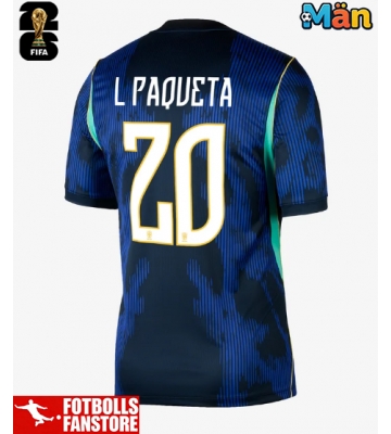 Brasilien Lucas Paqueta #20 Bortatröja VM 2026 Kortärmad