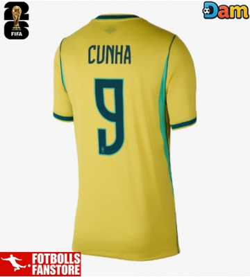 Brasilien Matheus Cunha #9 Hemmatröja Dam VM 2026 Kortärmad
