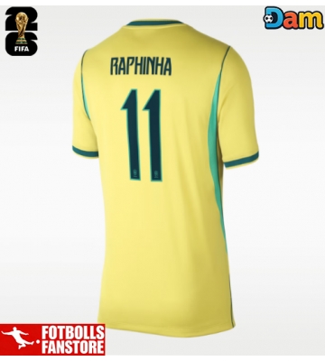 Brasilien Raphinha Belloli #11 Hemmatröja Dam VM 2026 Kortärmad