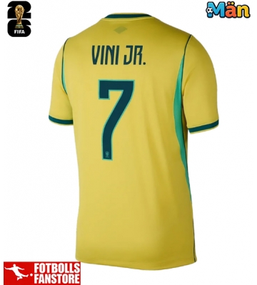 Brasilien Vinicius Junior #7 Hemmatröja VM 2026 Kortärmad