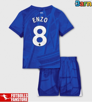 Chelsea Enzo Fernandez #8 Hemmatröja Barn 2025-26 Kortärmad (+ Korta byxor)