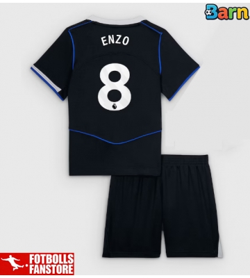 Chelsea Enzo Fernandez #8 Tredje Tröja Barn 2025-26 Kortärmad (+ Korta byxor)