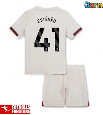 Chelsea Estevao Willian #41 Bortatröja Barn 2025-26 Kortärmad (+ Korta byxor)