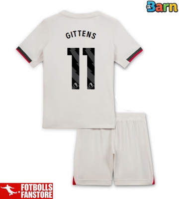 Chelsea Jamie Gittens #11 Bortatröja Barn 2025-26 Kortärmad (+ Korta byxor)