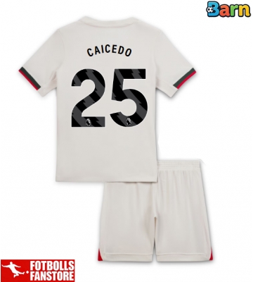 Chelsea Moises Caicedo #25 Bortatröja Barn 2025-26 Kortärmad (+ Korta byxor)