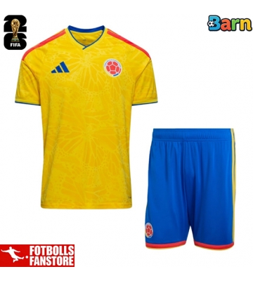 Colombia Hemmatröja Barn VM 2026 Kortärmad (+ Korta byxor)