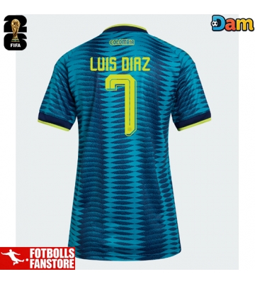 Colombia Luis Diaz #7 Bortatröja Dam VM 2026 Kortärmad