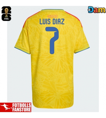 Colombia Luis Diaz #7 Hemmatröja Dam VM 2026 Kortärmad