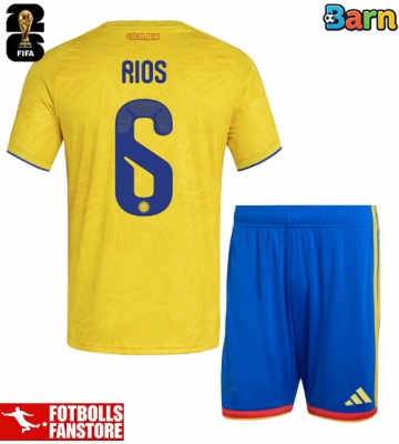Colombia Richard Rios #6 Hemmatröja Barn VM 2026 Kortärmad (+ Korta byxor)