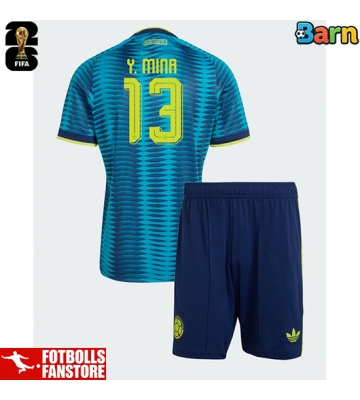 Colombia Yerry Mina #13 Bortatröja Barn VM 2026 Kortärmad (+ Korta byxor)