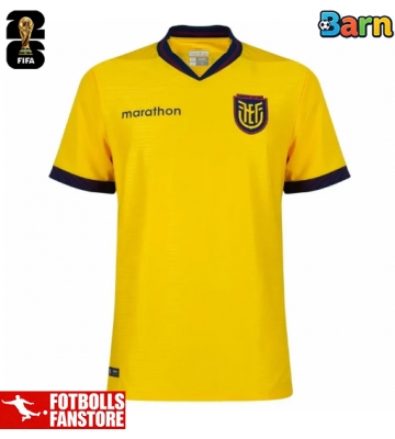Ecuador Hemmatröja Barn VM 2026 Kortärmad (+ Korta byxor)