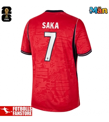 England Bukayo Saka #7 Bortatröja VM 2026 Kortärmad