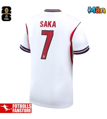 England Bukayo Saka #7 Hemmatröja VM 2026 Kortärmad