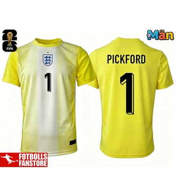 England Jordanien Pickford #1 Målvakt Bortatröja VM 2026 Kortärmad