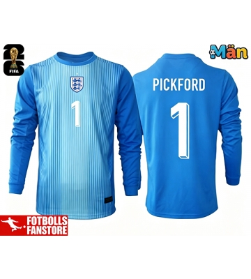 England Jordanien Pickford #1 Målvakt Hemmatröja VM 2026 Långärmad