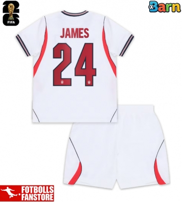 England Reece James #24 Hemmatröja Barn VM 2026 Kortärmad (+ Korta byxor)