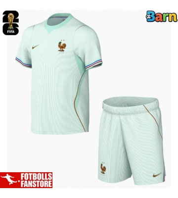 Frankrike Bortatröja Barn VM 2026 Kortärmad (+ Korta byxor)