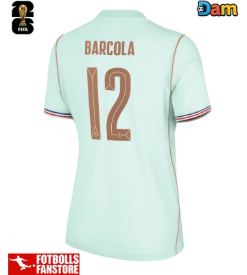 Frankrike Bradley Barcola #12 Bortatröja Dam VM 2026 Kortärmad