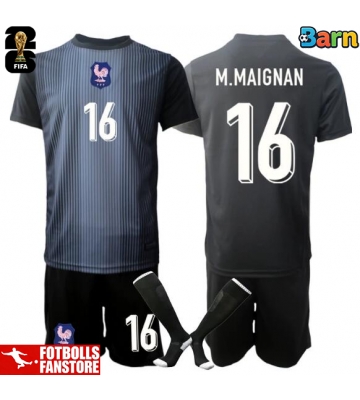 Frankrike Mike Maignan #16 Målvakt Hemmatröja Barn VM 2026 Kortärmad (+ Korta byxor)