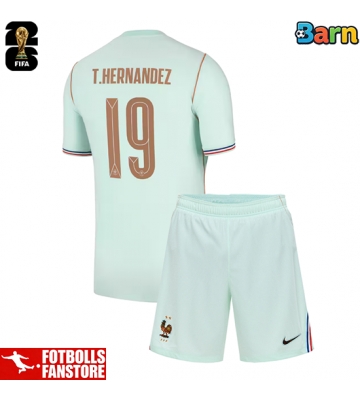 Frankrike Theo Hernandez #19 Bortatröja Barn VM 2026 Kortärmad (+ Korta byxor)