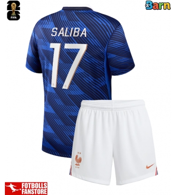 Frankrike William Saliba #17 Hemmatröja Barn VM 2026 Kortärmad (+ Korta byxor)