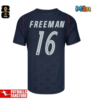 Förenta stater Alex Freeman #16 Bortatröja VM 2026 Kortärmad