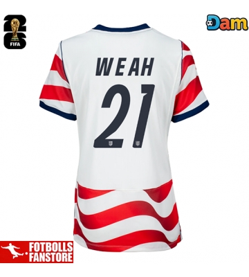 Förenta stater Timothy Weah #21 Hemmatröja Dam VM 2026 Kortärmad