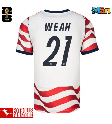 Förenta stater Timothy Weah #21 Hemmatröja VM 2026 Kortärmad