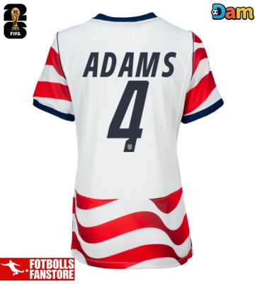 Förenta stater Tyler Adams #4 Hemmatröja Dam VM 2026 Kortärmad