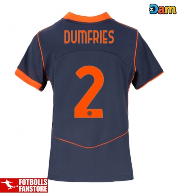 Inter Milan Denzel Dumfries #2 Tredje Tröja Dam 2025-26 Kortärmad