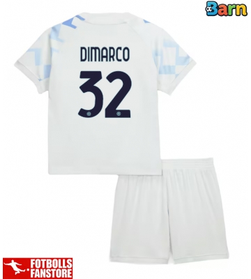 Inter Milan Federico Dimarco #32 Bortatröja Barn 2025-26 Kortärmad (+ Korta byxor)