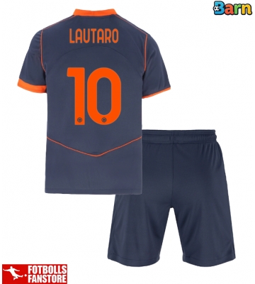 Inter Milan Lautaro Martinez #10 Tredje Tröja Barn 2025-26 Kortärmad (+ Korta byxor)